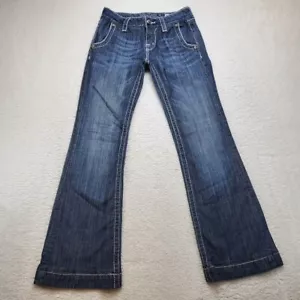 Miss Me Jewel Studded Wide Leg Faded Blue Jeans Sz 26 (26x28) JS5148W5 - Picture 1 of 13