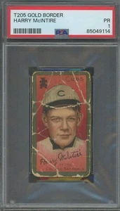 T205 GOLDGRENZE HARRY McINTIRE HASSAN 400 SERIE FABRIK 649 PSA 1 - Bild 1 von 2