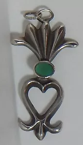 COLGANTE DE PLATA ESTER TURQUESA NATIVA AMERICANA DE COLECCIÓN - Imagen 1 de 2