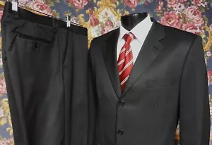 Tuta Van Heusen Studio Modern Fit italiana gessato nera 42R - Foto 1 di 7