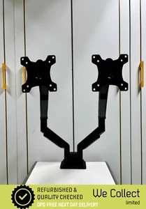 Solid Universal Dual Monitor Arm Mount│13" and 35"│Black x 19 JOBLOT - Picture 1 of 10