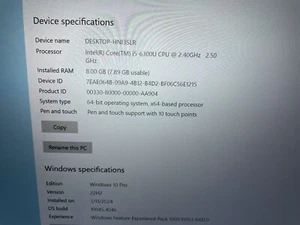 Panasonic Tough Book CF-33 12.1" i5-6300U 2.40GHz 8GB RAM 256GB SSD W10P TOUCH - Picture 1 of 12