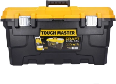 DIY Professional Heavy Duty 22 Inch Black & Yellow Mobile Portable Toolbox with  - Image 1 of 4