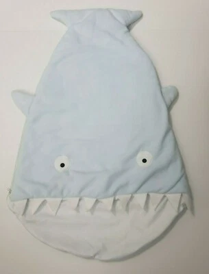 Manta para envolver recién nacido -- Saco de dormir único de tiburón de dibujos animados antipatadas Foto 1 de 3