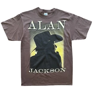 Vintage Alan Jackson Tshirt 90s Country Brown Graphic Concert Tee - Adult Large - Picture 1 of 6