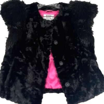 Patinador Taylor Neiman Marcus para Target, talla pequeña, chaleco de piel sintética, negro rosa Foto 1 de 4