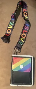 PRIDE LOVE LANYARD W/WALLET SUPER CUTE!! - Picture 1 of 3
