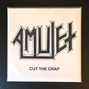 AMULET - CUT THE CRAP 7" Transparent BLUE Vinyl Single Heavy Metal Rock Limited - Picture 1 of 3