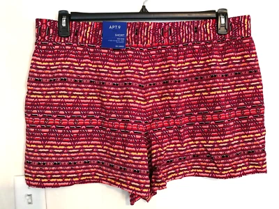 Shorts feminino Apt 9 XXL atlético academia esportes casuais puxar cintura elástica - Imagem 1 de 4