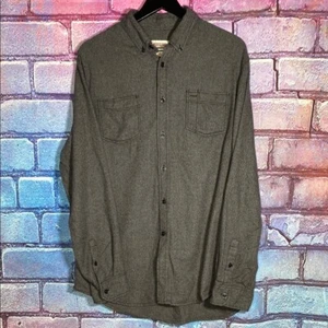 Men's Gray Button-Up Shirt Casual Mossimo Size Large - Picture 1 of 6