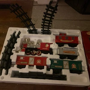 Juego completo de tren expreso Navidad Santa's Express Living 5 pies de diámetro vía - Imagen 1 de 6