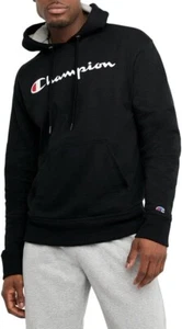 FELPA CON CAPPUCCIO UOMO CHAMPION ATLETICA NERA BIANCA ROSSA LOGO GRIGIO CAPPUCCIO UNISEX UOMO SMALL S - Foto 1 di 6