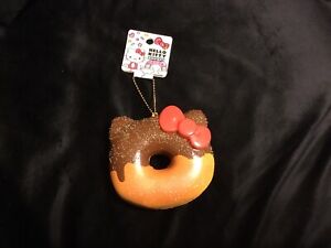 Hello Kitty Donut Sprinkle Squishy Keychain New