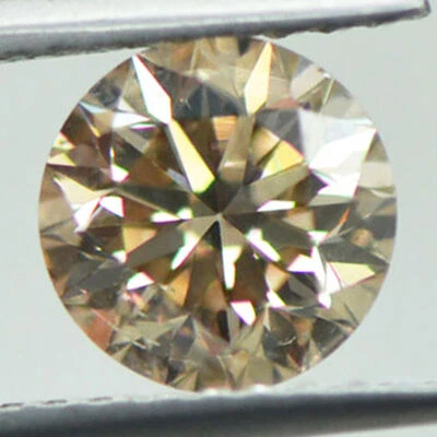 Loose Round Cut Diamond Fancy Champagne Natural VS2 Enhanced Certifiy 1.20 Carat - Image 1 of 4
