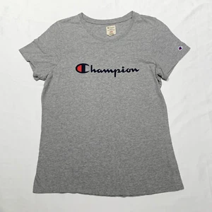 Womens Champion T-Shirt Gray Size Large Short Sleeve Graphic - Picture 1 of 6