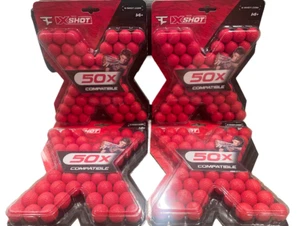 X-Shot FaZe Blaster Refill Pack by ZURU - 50 Foam Rounds, Dart Ammo (4 Packs) - Picture 1 of 4