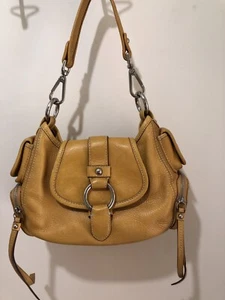 Cartera/bolso de mano de cuero granulado Banana Republic para mujer color caramelo - Imagen 1 de 12