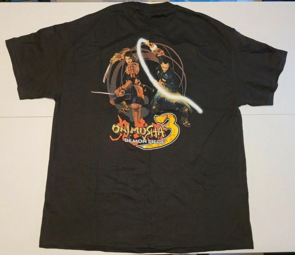 Vintage 2004 ONIMUSHA 3: Demon Siege PS2 Gaming T-Shirt Capcom Promo Y2K T-Shirt - Image 1 of 4