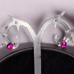 UK Bright Hot Pink Rhinestone 5 cm Studs! - Picture 1 of 8