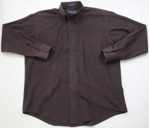 Savile Row Burgundy Red Man's Pocket Dress Shirt Large Long Sleeve 16.5 35 1-532 - Picture 1 of 4