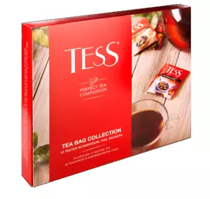 Surtido de té verde y negro Tess 12 sabores 60 bolsas de té ruso RF - Imagen 1 de 5