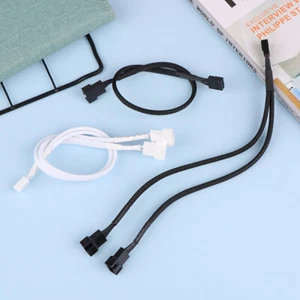 Fan Extension Splitter Hub Cables Y Splitter Cable Fan PC Case Fan Extension - Photo 1/13