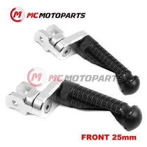 For BMW R1200GS 04-12 11 10 09 08 07 06 MPRO 25mm Extended BLACK Front Foot Pegs - Picture 1 of 6