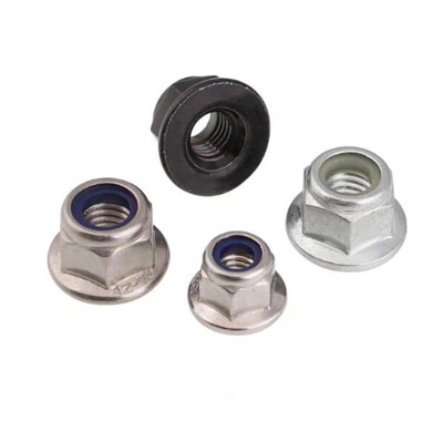 Bundmuttern Selbstsichernd M3 M4 M5 M6 M8 DIN6923 Stopmutter Verzinkt/Vernickelt - Bild 1 von 4