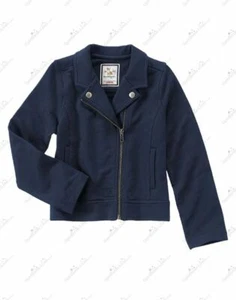 NWT Gymboree Prep Perfect Soft Moto Jacket Size XS 4 Girls Navy Blue - Picture 1 of 1