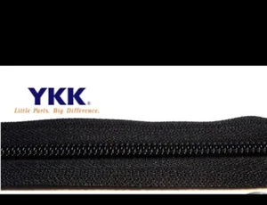 YKK #10 Coil Chain Zipper Tape By the (5Yard )10CF BLACK  Marine Grade - Picture 1 of 2