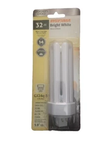 Sylvania 24364. CF32DT/E/IN/835/ECO/BL 32w  T4 4pin GX24q-3 3500k Bright White - Picture 1 of 3