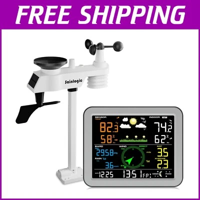 Modern Wireless Weather Forecast Station with LCD Display & Outdoor Sensor - Image 1 of 4