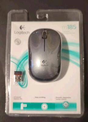 Logitech M185 Wireless 2-Button Optical Mouse w/Scroll-Wheel Nano 910-003204 NEW - Image 1 of 2