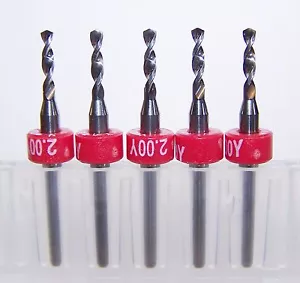 (5) Taladros de carburo de 2,00 mm (0,0787") tipo PCB Kyocera 100,0787,400 - Imagen 1 de 1