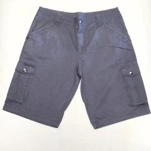 Y2K Grey Bad Boy Wide Leg Cargo Shorts Size 97 XL 38 Cotton - Picture 1 of 3
