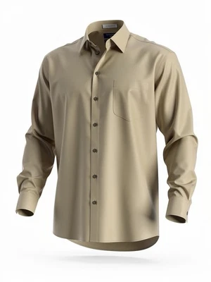 Dockers Khaki Button Up Long Sleeve Shirt Collared  Men's Size 2X  2XL - Image 1 of 4