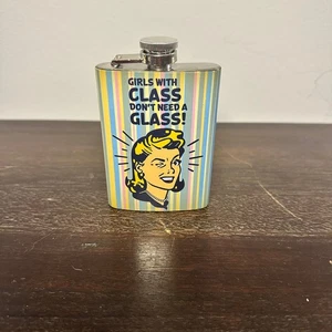 Wembley Flask Girls with Class Don't Need a Glass Stainless Steel - Picture 1 of 7