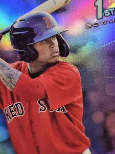 2022 Bowman - Chrome Prospects Ceddanne Rafaela #BCP-61 Purple Refractor /250  - Bild 1 von 4