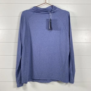Cutter & Buck Pullover Mens XL Heather Blue LCK00183 Hooded Long Sleeve Shirt - Picture 1 of 14