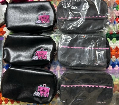 6 NEW MARY KAY COSMETIC TRAVEL BAGS ZIPPERED POUCH NEW QUICK SHIPPING - Image 1 of 4