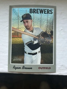 2019 Topps Heritage - Ryan Braun #THC-111 Chrome 693/ - Bild 1 von 3