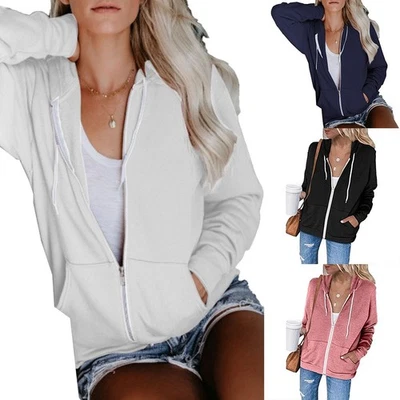 Sweatshirt Oberteile Damen Mantel Hoodie Jacke Langarm Relaxed Slub-Strick - Bild 1 von 4