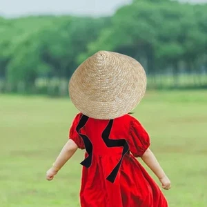 Girls Straw Hat Breathable Fashionable Comfortable Lightweight Straw Sun Hat for - Picture 1 of 5