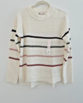 NWT So Goods for Life Winter White Striped chunky oversized sweater - Small - Image 1 of 4