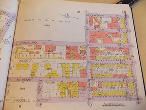 ORIG 1928 Brooklyn Greenpoint NYC New York City 10.5 x 12 Map 8 - Picture 1 of 2