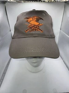 NRA National Rifle Association Orange Logo Gray Hat Cap Strapback Hunting - Picture 1 of 5