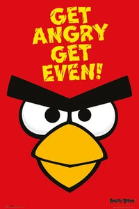 Poster ANGRY BIRDS - Get Angry! Get Even! Red Face (Game)  ca 60x90cm NEU 58227 - Bild 1 von 1