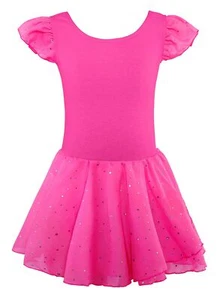 Ballet Leotard with Skirt Cross Back Ballerina Dress Outfit for Girls 2-10 Yrs - Picture 1 of 7