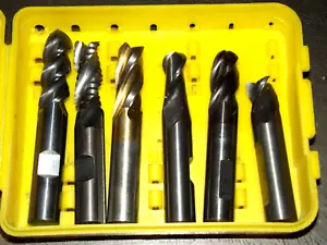 Lot of 6 Short 1/2" Dia Specialized Metalworking HSS Drill Bits Diff Makes L - Picture 1 of 3