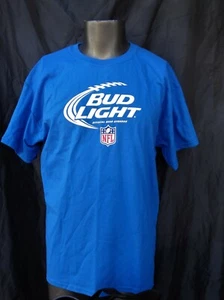 Bud Light Budweiser (NFL Official Beer sponsor ) X 2 Tee shirts size L/ /L@@k - Picture 1 of 2